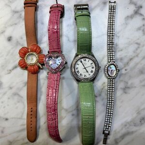 Suzanne Somers Novelty Watch Lot of 4 Rhinestone Crystal Watches
